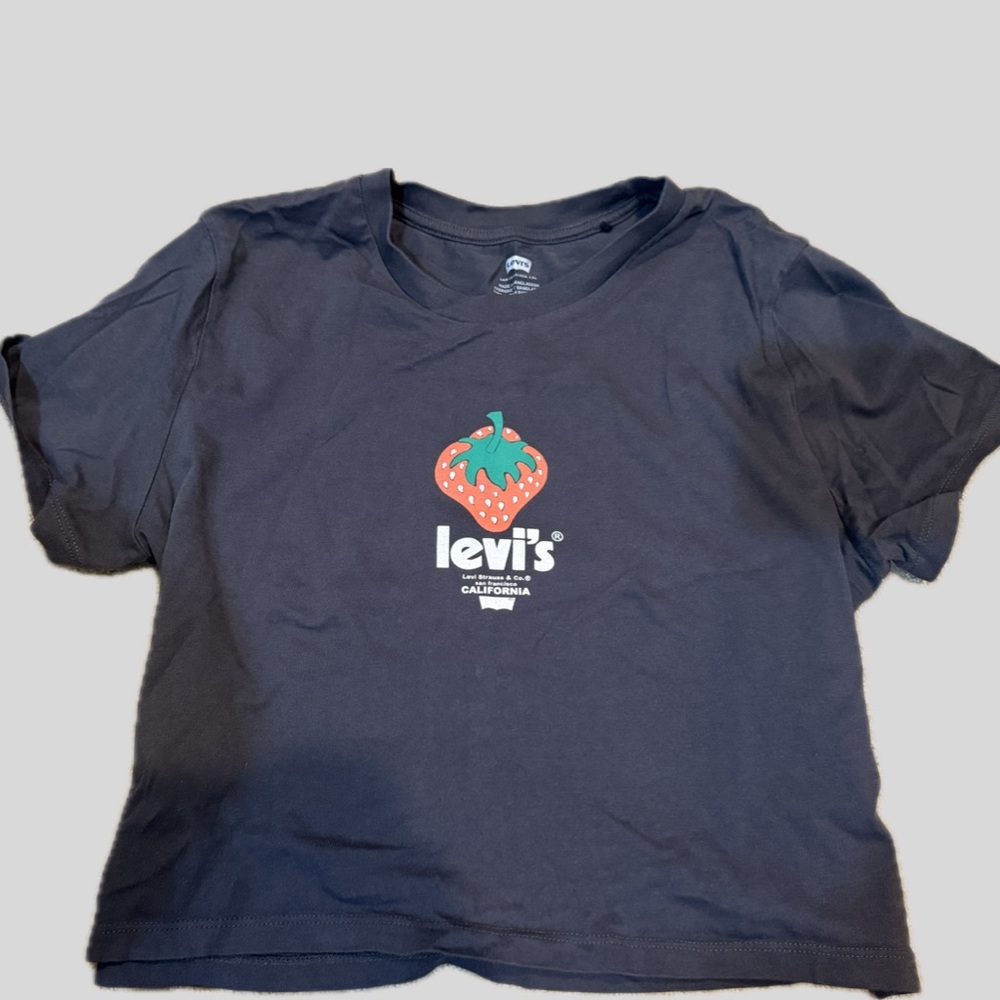 Levi's Blue Short Sleeve Tee with Graphic Design